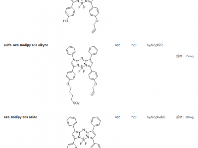 氟化硼二吡咯类荧光染料Azo-Bodipy685alkyne