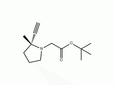 (2R)-2-乙炔-2-甲基-1-吡咯烷乙酸 1