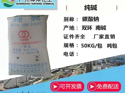 广东批发 南方 双环99轻质重质 工业级食品级 碳酸钠 纯碱